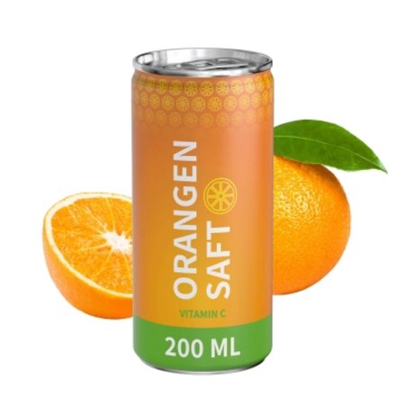 Orangensaft als Werbemittel - individuell bedruckt