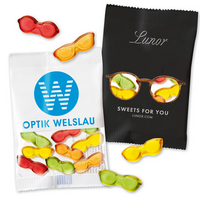 Brillen in Fruchtgummi-Werbetüte 10g