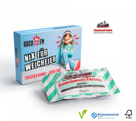 Fishermans Friend in Werbepackung