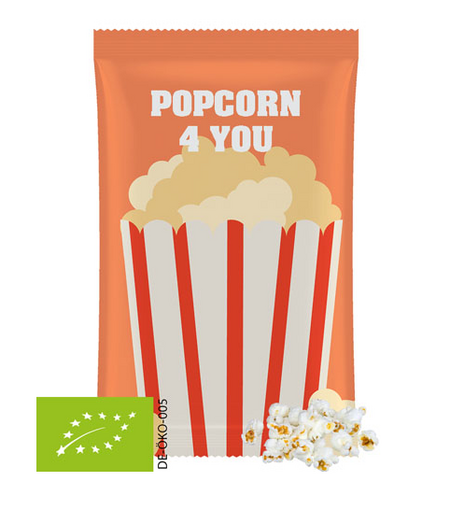 Bio Popcorn 25g salzig mit Werbedruck
