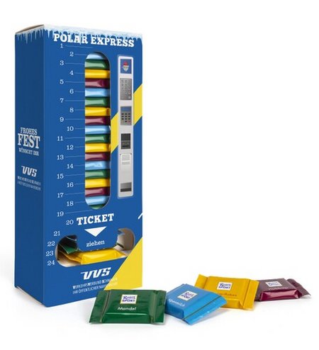 Ritter Sport Adventsspender mit Logo