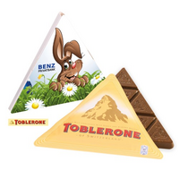 TOBLERONE Dreieckstafel mit Firmenlogo