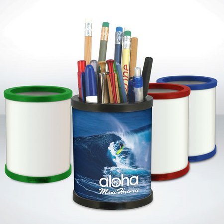 Stifteköcher mit 4-Farbdruck mit Werbung