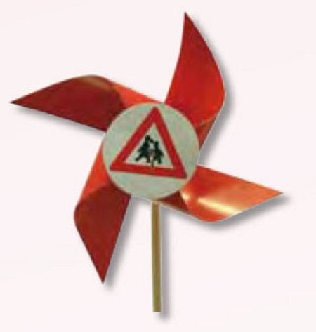 Karton Windmühle mit Werbung oder Logo