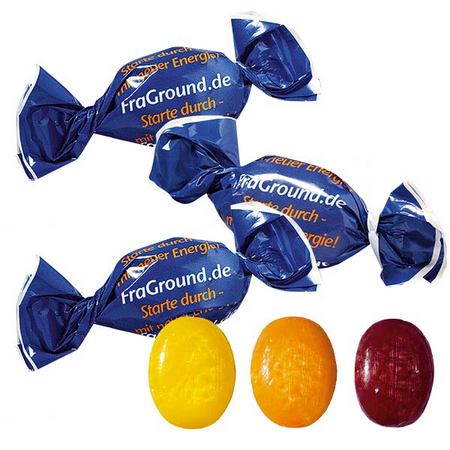 Werbe-Bonbons Fruchtmischung mit Logo