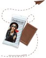 MIDI-Schokoladen-Täfelchen in nachhaltiger Papierverpackung mit Werbung