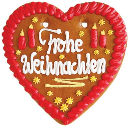 X-mas Lebkuchenherz Größe 5 Schrift oder Schablone