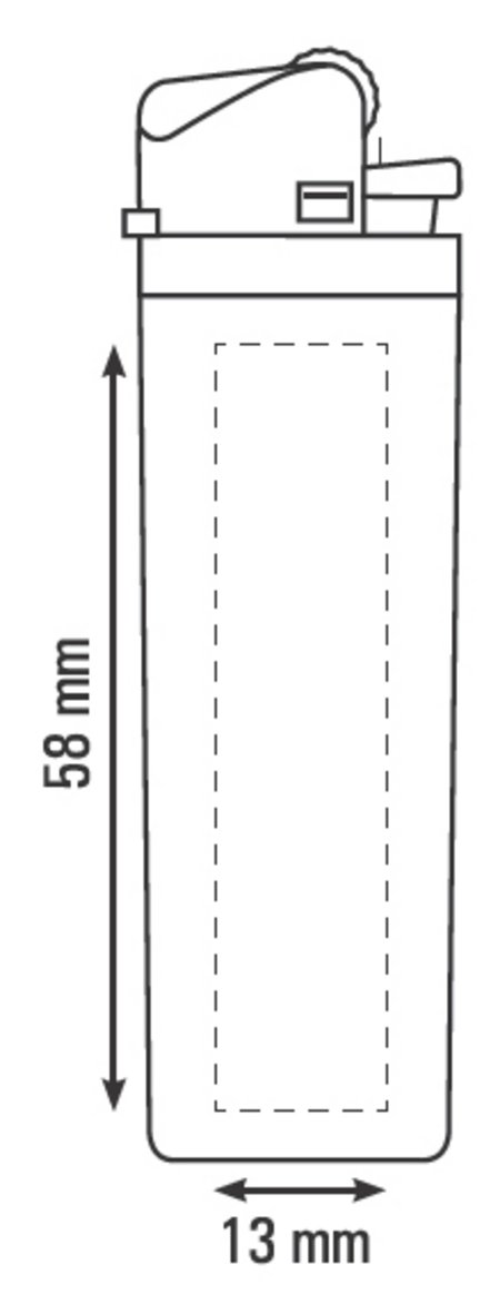 Druckbereich Feuerzeug mit Firmenlogo