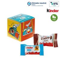 Mini Promo Würfel mit Kinder Schokolade in vollständig bedruckbaren Würfel mit ihrem Motiv als Werbemittel