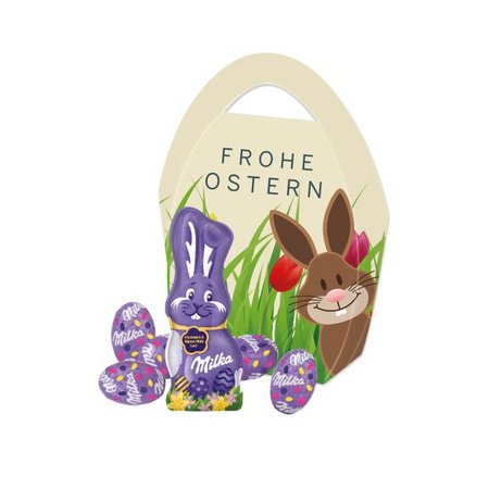 Premium „Osterei“ mit Milka Schokoladenmischung mit Werbedruck