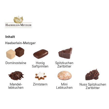 Varianten Lebkuchenmischung in individuell gestaltbarer Verpackung als Werbemittel