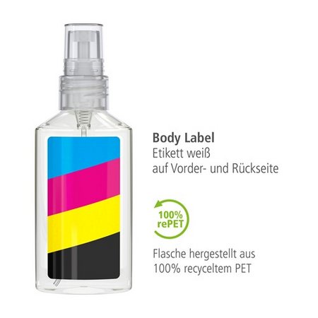 Desinfektionsspray mit Ihrem Logo aus 100 rPet