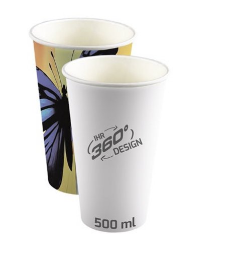 Pappbecher 500ml mit Logo