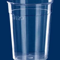 Mehrwegbecher 0,25l PC glasklar mit Logo