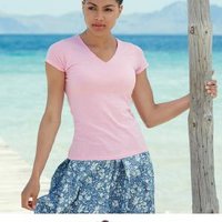 Lady Fit Valueweight V-Neck T