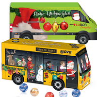 3D Adventskalender Bus oder Transporter mit Logo