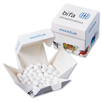 Werbe-Würfel Vitamindragees mit Logo 