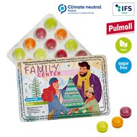 Kleinster (Advents-)Kalender der Welt individuell bedruckbarer Blister mit 24 Pulmoll Pastillen und ihrem Logo oder Motiv bedruckt