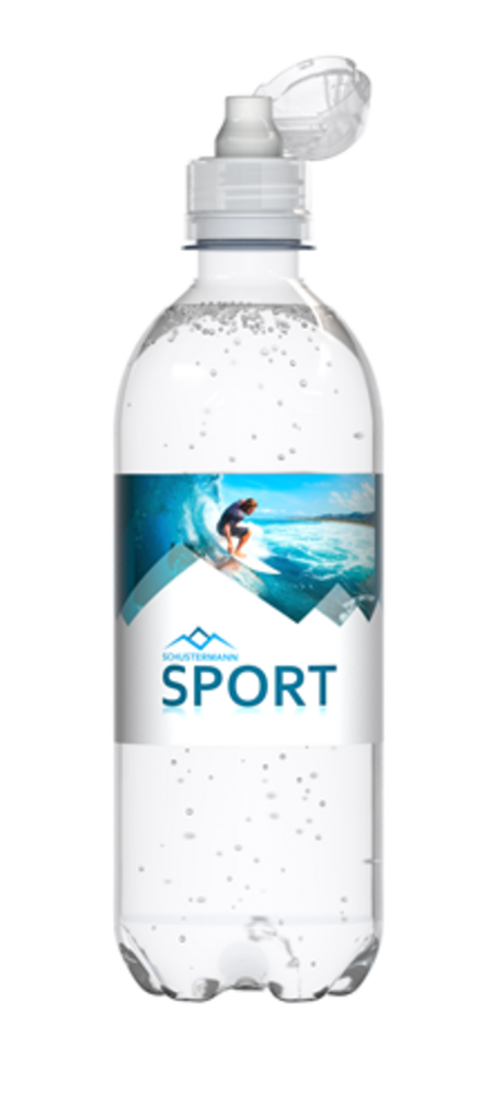 Mineralwasser Sportscap mit Werbedruck