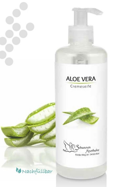Cremeseife Aloe Vera im Transperentem Pumpspender mit Logo