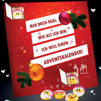 Adventskalender Lindt HELLO "Emoti" mit Werbedruck