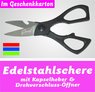 Edelstahlschere mit Werbung oder Logo