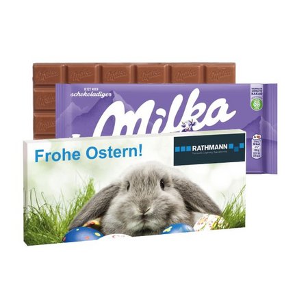 Schokolade von Milka 100 g mit Werbedruck