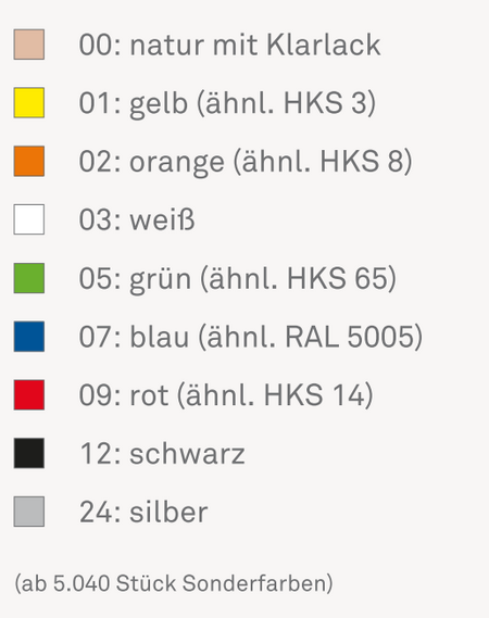 Zimmermannbleistift Farbvarianten