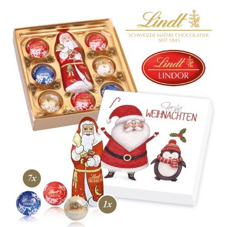 Lindt Präsent „Winterzauber“ mit Werbung