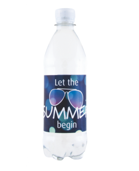 Wasserflasche rund 500 ml mit Werbung oder Logo