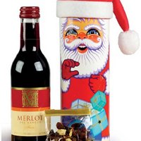 Weihnachtsmann mit Glühwein-Set