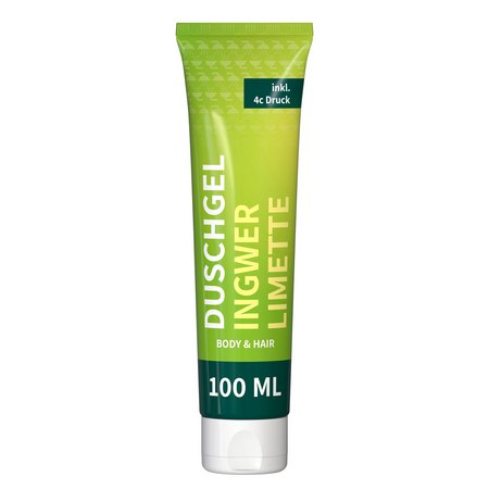 Duschgel Ingwer-Limette 100ml Tube bedrucken mit eigenem Logo