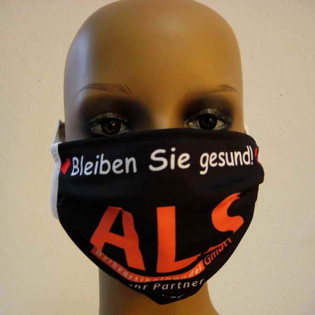 Mundschutzmaske mit eigenem Logo