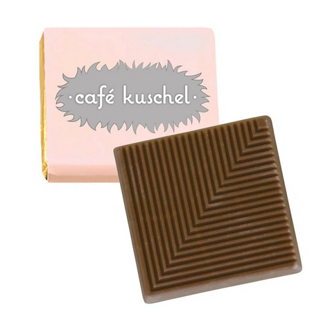 Quadratische Schokoladen-Täfelchen „Individuell“ bedrucken mit eigenem Logo oder Motiv