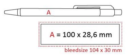 Druckskizze Kugelschreiber mit 4c-Druck