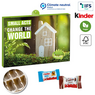 Wand-Adventskalender individuell bedruckt mit ihrem Logo und gefüllt mit Kinder Mini Schokolade und Mini Bueno  als Werbemittel