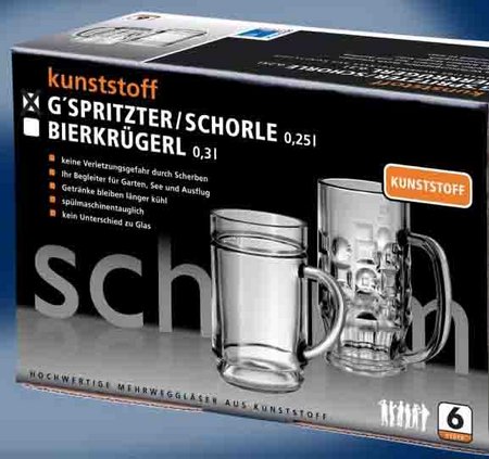 G´spritzte 0,25l SAN, 6-er Karton mit Logo