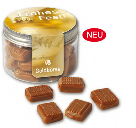 Mini Tin Lebkuchenbonbons mit Werbung