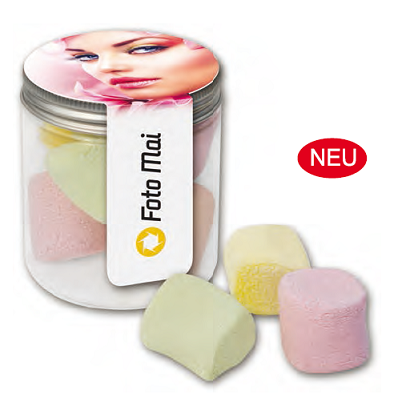 Midi Tin Marshmallows mit Werbung oder Logo