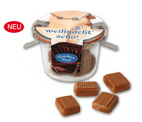 Mini Weckglas mit Lebkuchenbonbons mit Logo